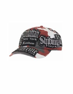 Supreme City Patches 6 panel red camo