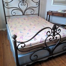 Queen Bed, Frame with Headboard and Footboard