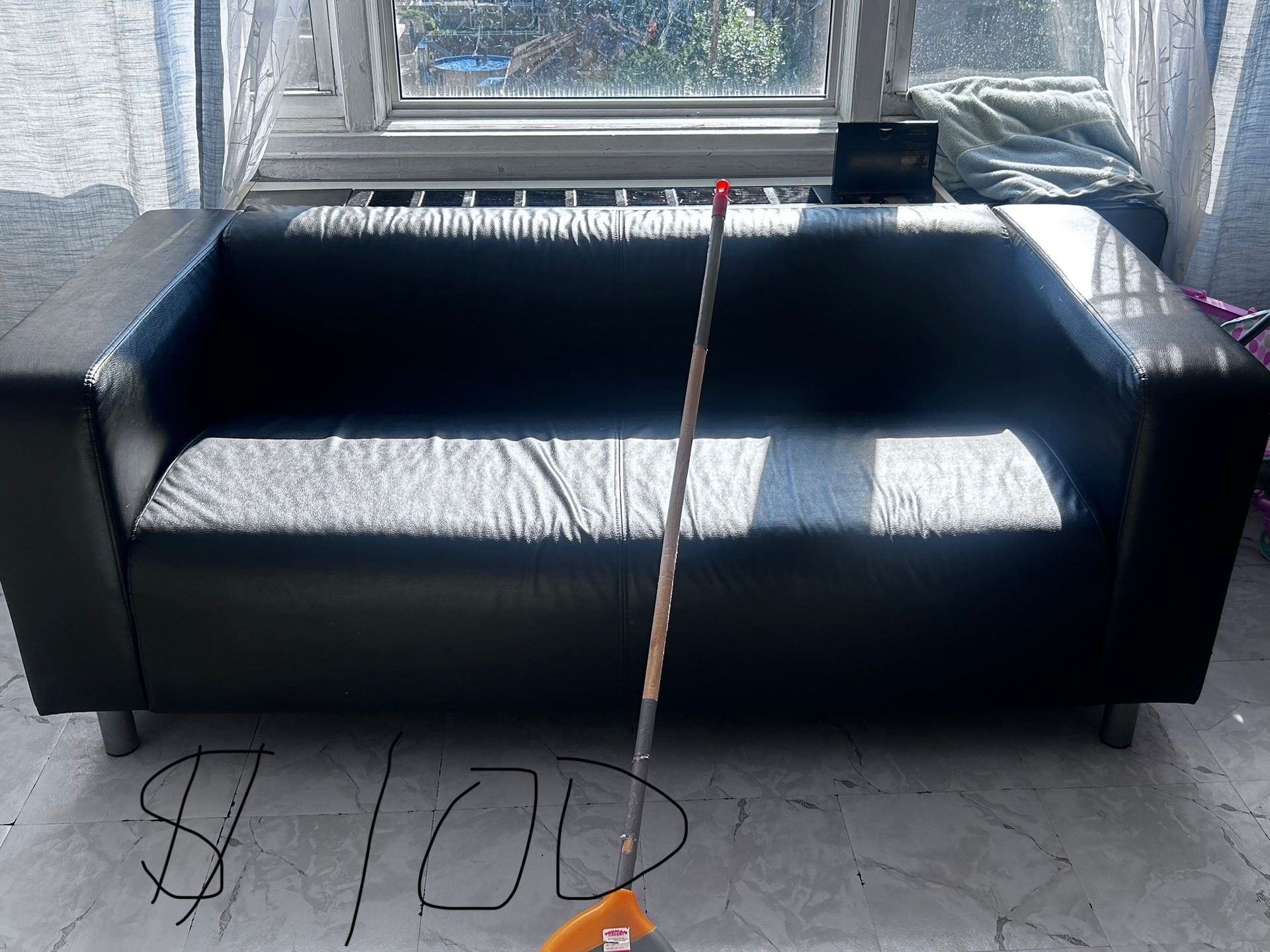 IKEA Leather Sofa 