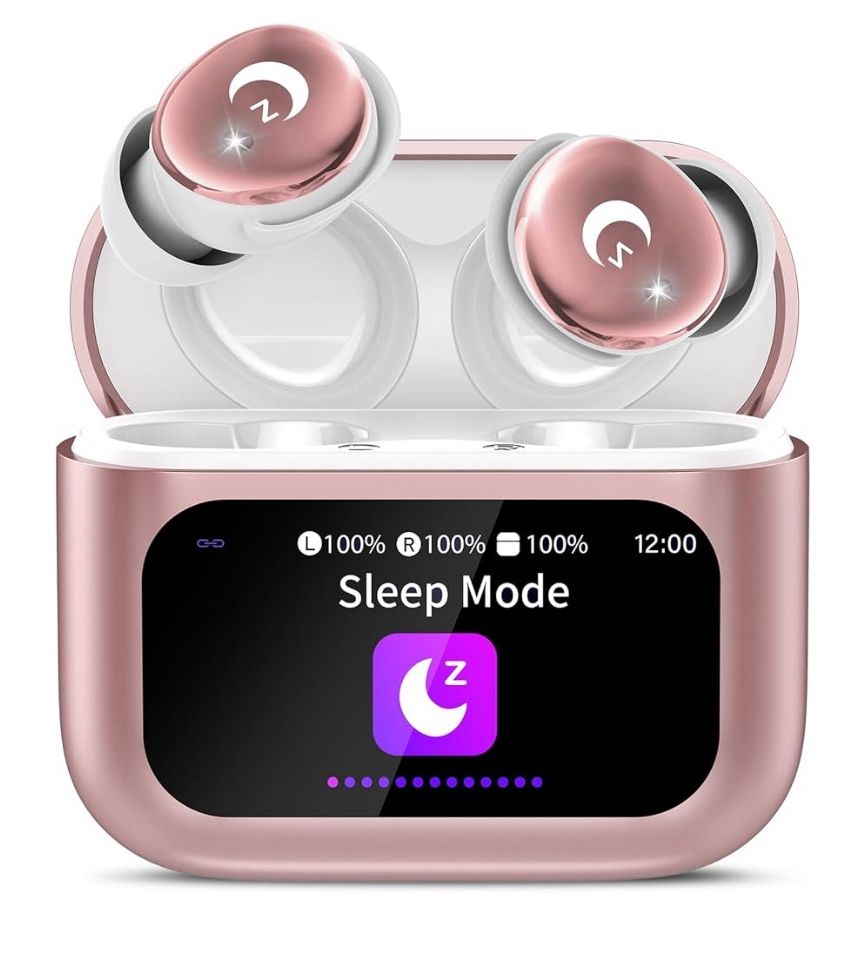 Sleep Earbuds Bluetooth 5.4 in Ear Smart Touch Screen Ear Buds, 48H Mini Sleep Headphones Small Design for Side Sleepers, Crystal-Clear Calls, 5 EQ Mo