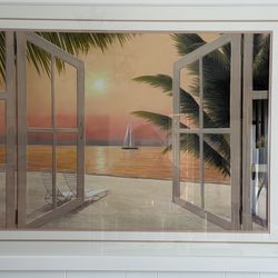 Nautical Matted Picture . Good Pre Owned Condition . 43x33