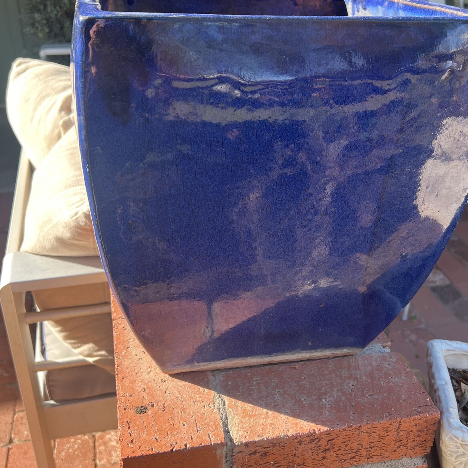 Ceramic blue pot