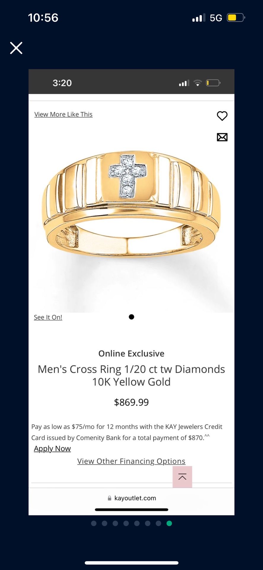 Men’s Cross Diamond Ring Kay Jewelers