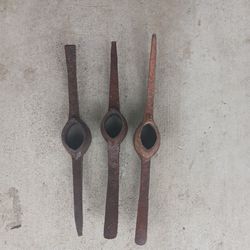 3 Antique Cast Iron Picks