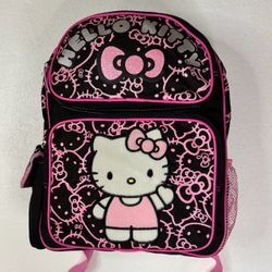 Hello Kitty Black and Pink Backpack