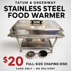 Full-Size Stainless Steel Chafing Dish Food Warmer