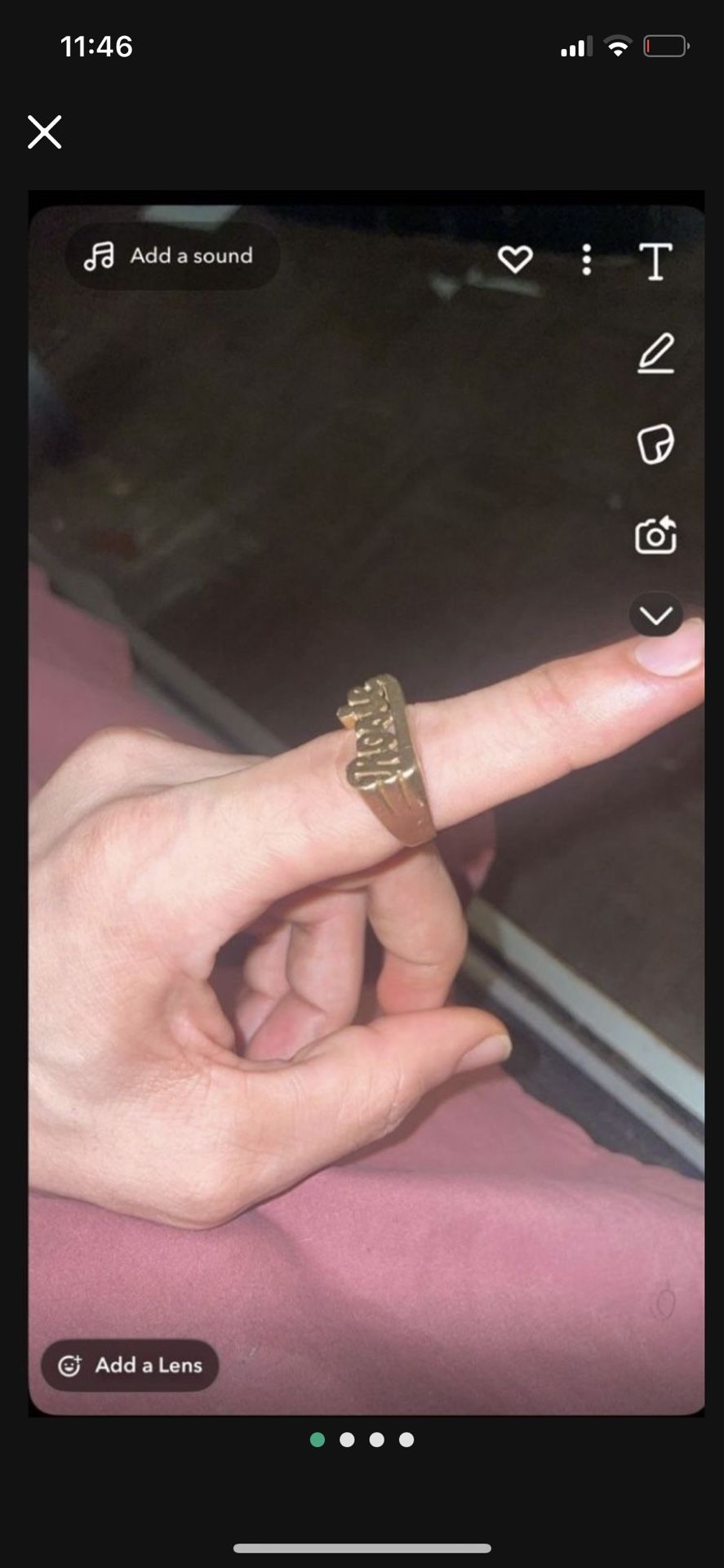 14k Solid Gold Name Ring 