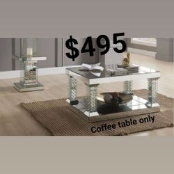 Glam Glass Coffee Table 