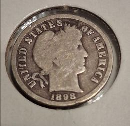 1898 Barber Silver Dime