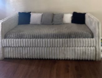 Couch+Daybed + Pull-Out Bed +Mattresses Included