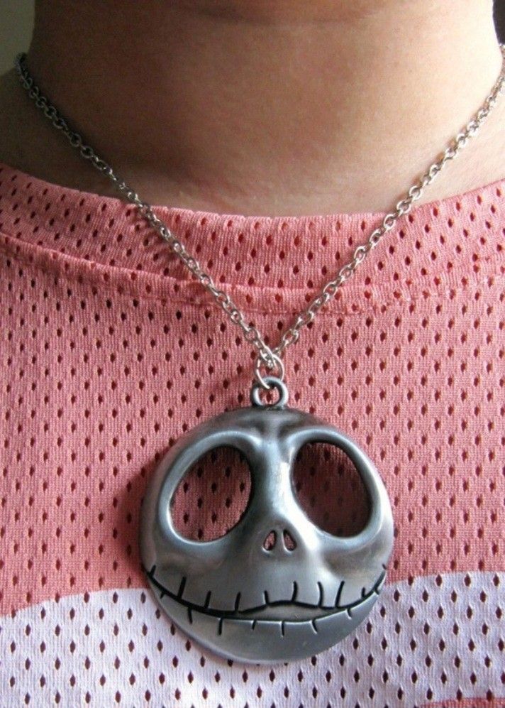 Large Jack Skellington Nightmare Before Christmas Jewelry Movie Pendant Necklace Shipping Available