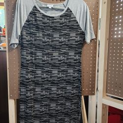 LulaRoe Dress Black with Grey sleeves