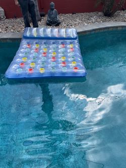 Inflatable Pool Floats Lounger for Adults W/ Inflatable Pillow
