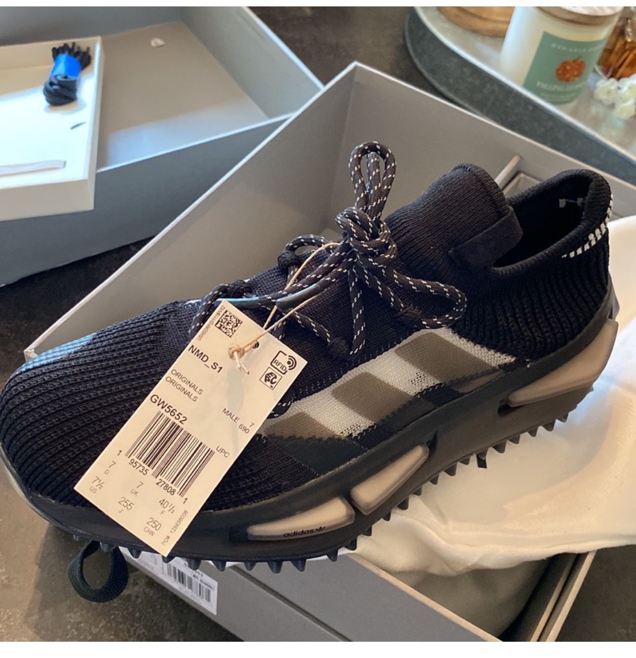 Adidas Men's NMD_S1 Core Black Running Shoes GW5652