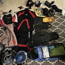 Snorkels, Fins, Dive Gear, Life Vests Exc