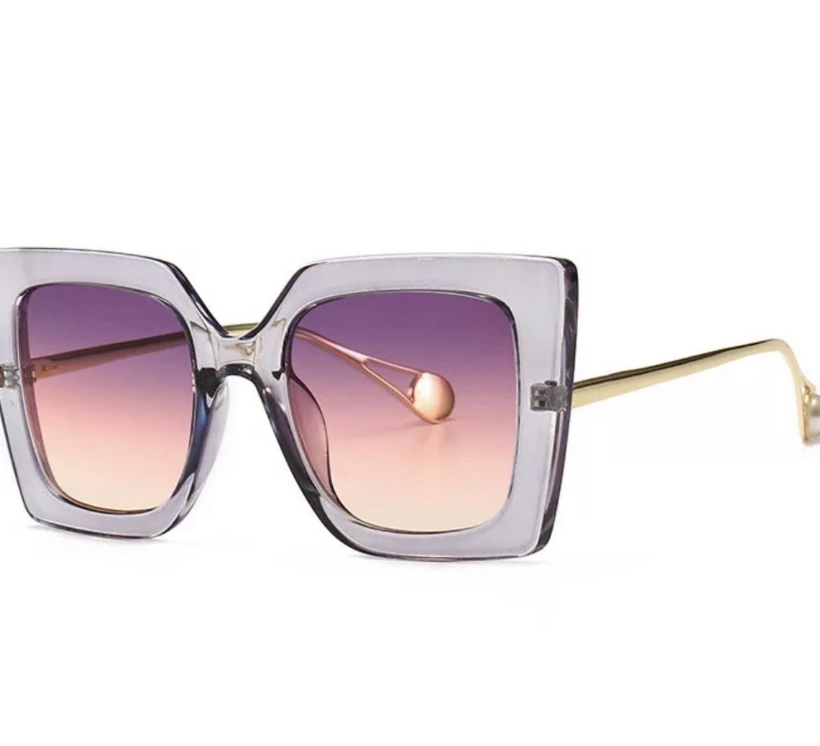 Purple Cat eye Shades with Pearl Design-Brand New