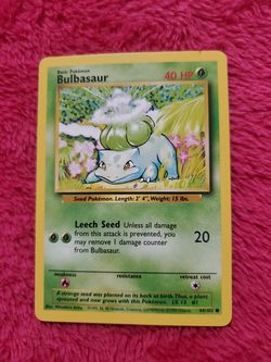 Mint Condition Original 1995 Baseset Bulbasaur Pokemon 44/102