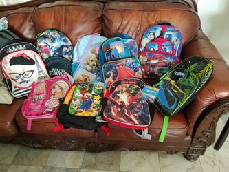 Boy/girl character backpacks