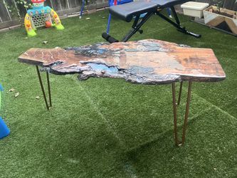 Live Resin Art Epoxy Wood Coffee Table
