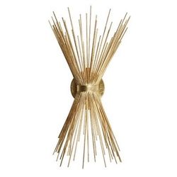 Modern Gold Color Metal Spike Wall Sconce Light