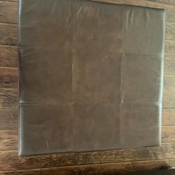 Leather ottoman with Storage On Bottom
