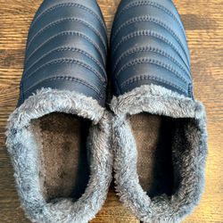 Women's Blue Winter Warm Fur Snow Boots Size 9.5