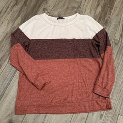 Color block knit sweater 