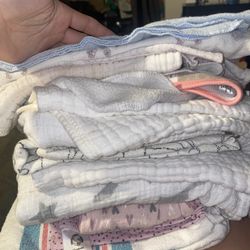 Receiving Blankets And Burp Rags