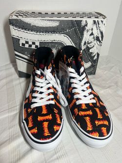 Vans x Thrasher Sk8-Hi Black Multi Flame Logo Men’s Size 9 VN0A5FCCBML New w/ Box