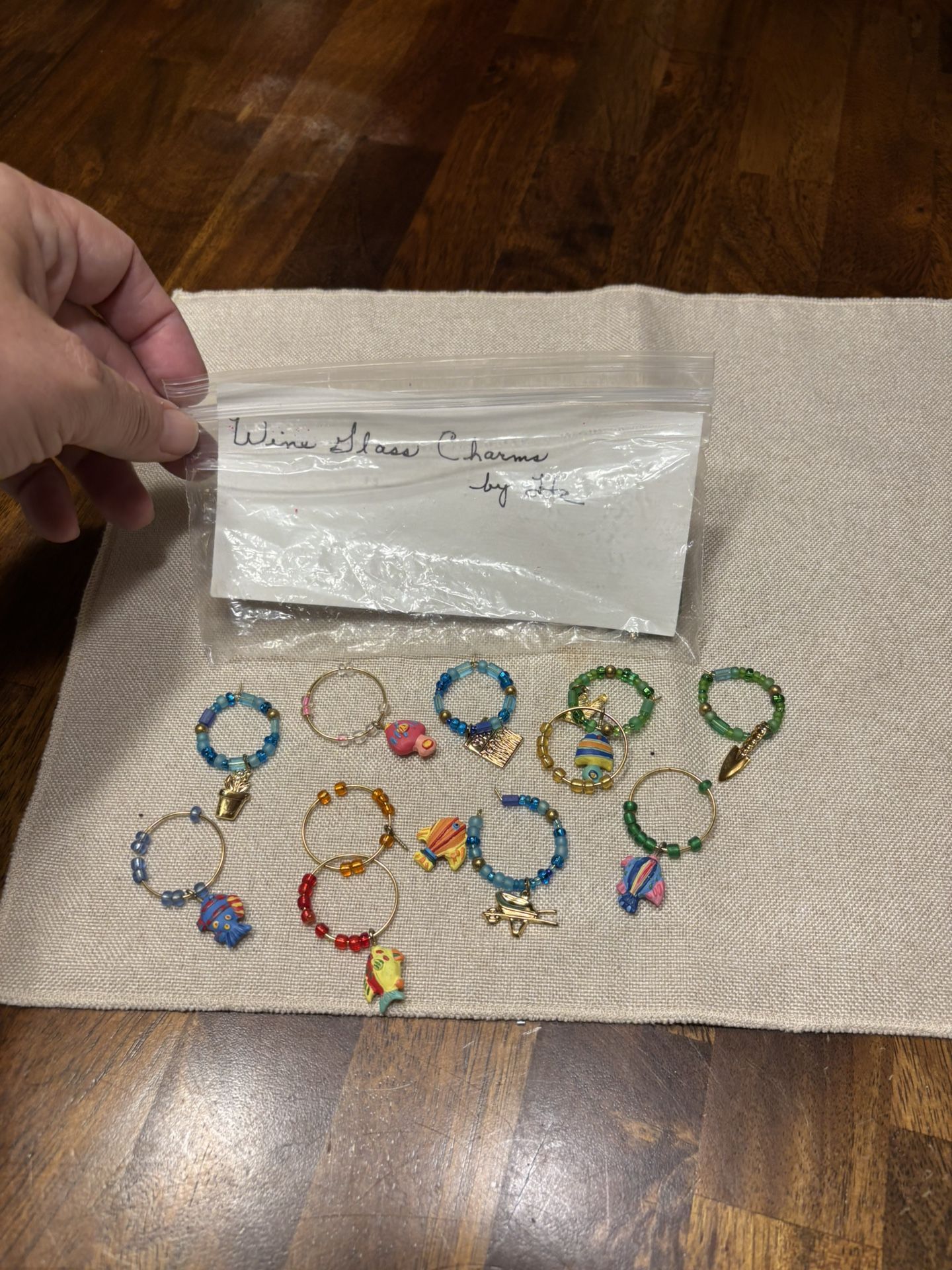 Wine glass charms