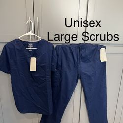 Cherokee Unisex Large Navy Blue Scrubs