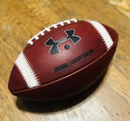 Official Under Armour 695 Leather Football Ball Official NCAA/NFHS Size RARE 