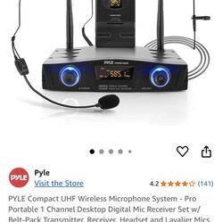 Compact Uhf Pro Wireless Microphone System