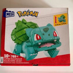 MEGA Pokemon Jumbo Bulbasaur Building Set 1 Action. Brand New