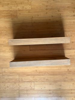 Threshold Floating Shelves (Set of 2) Natural Oak Finish