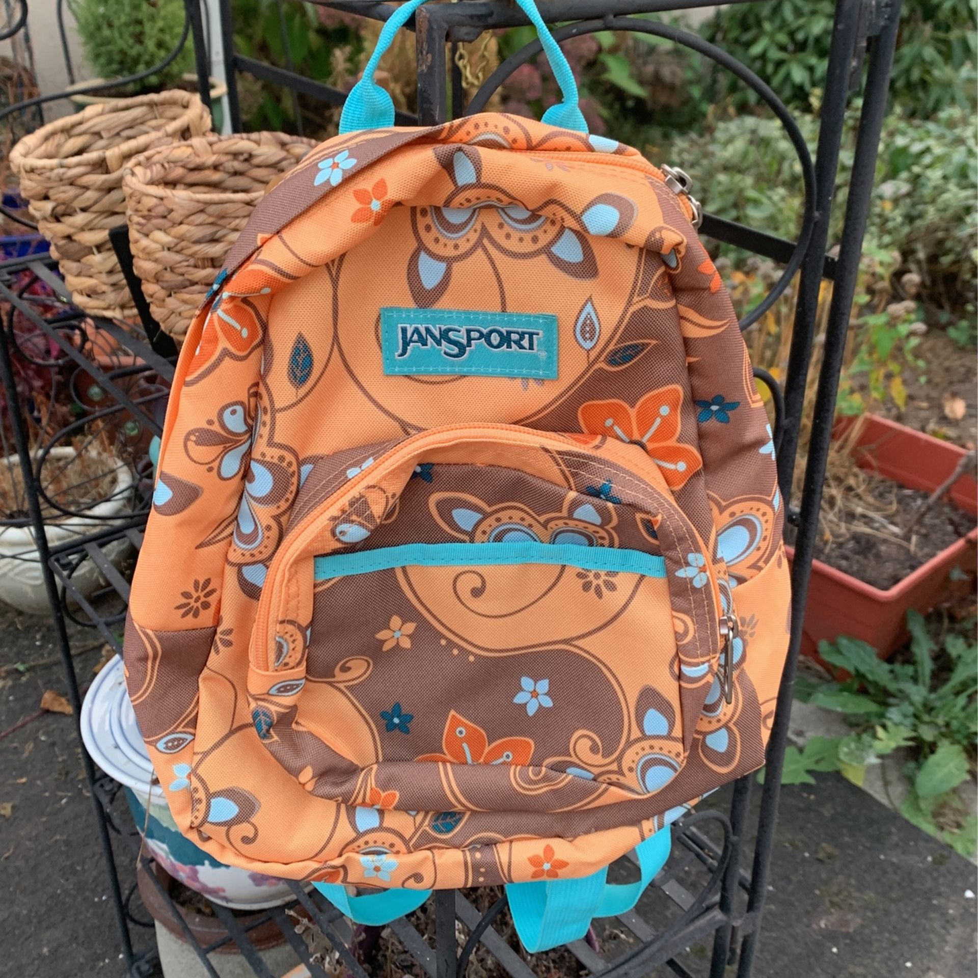 Small Orange/Brown JanSport Backpack