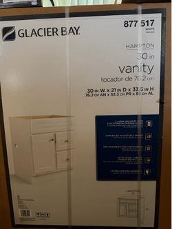 30”White Vanity Hampton Bay