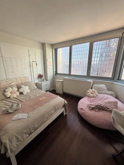 full size bed, mattress, and topper