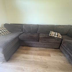 Suede Brown Couch