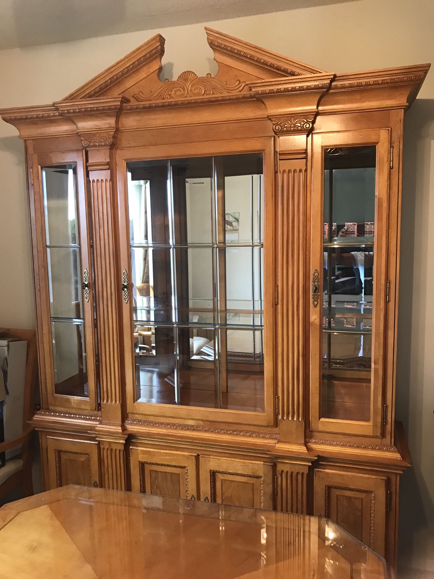 Beautiful Dining Table Set and China Cabinet