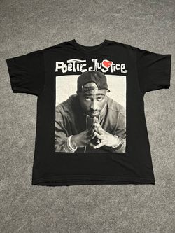 Sz L Poetic Justice Tupac Shakur Graphic T-Shirt