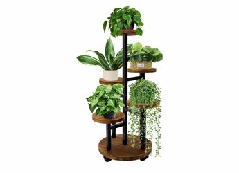 5 Tier Plant Stand With 4 Wheels