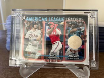 American League Leaders Runs Batted In 2024 Topps #106 Patch 03/39 Near Mint or Better