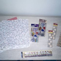 Baseball Theme Scrapbook Supplies