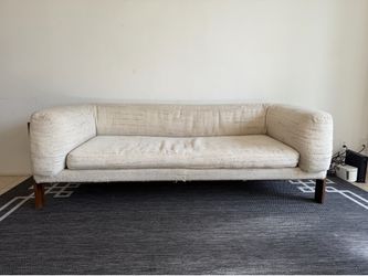 Mid-Century Modern Sofa with Wood Frame