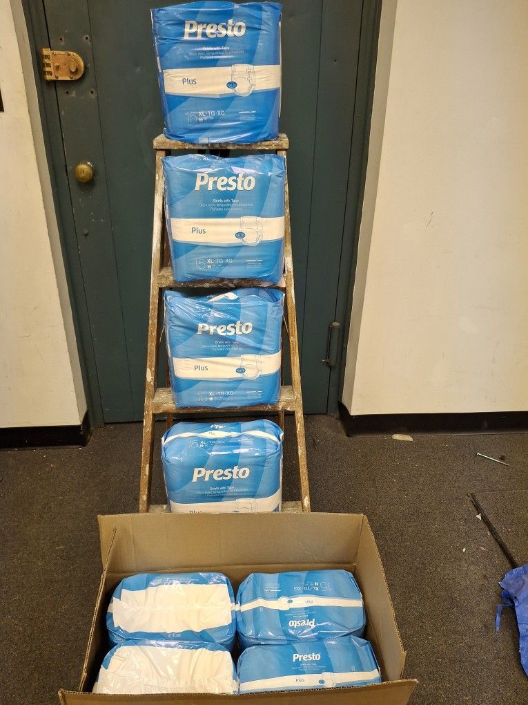 ADULT DIAPERS/BRIEFS WITH TABS/Wings - SIZE: Xl - Extra Large - Special $7 Per Pack