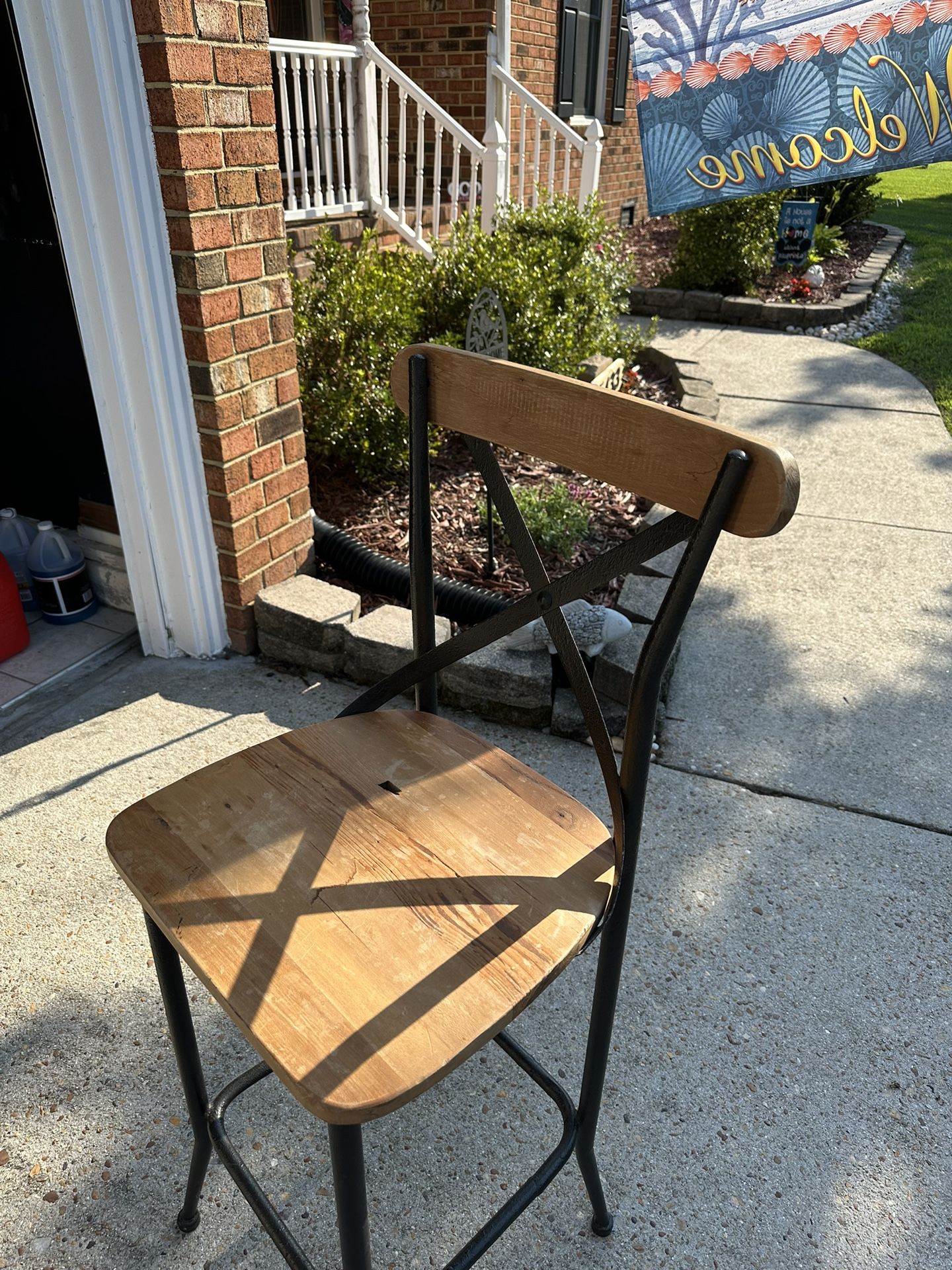 4 Rustic Bar Stools