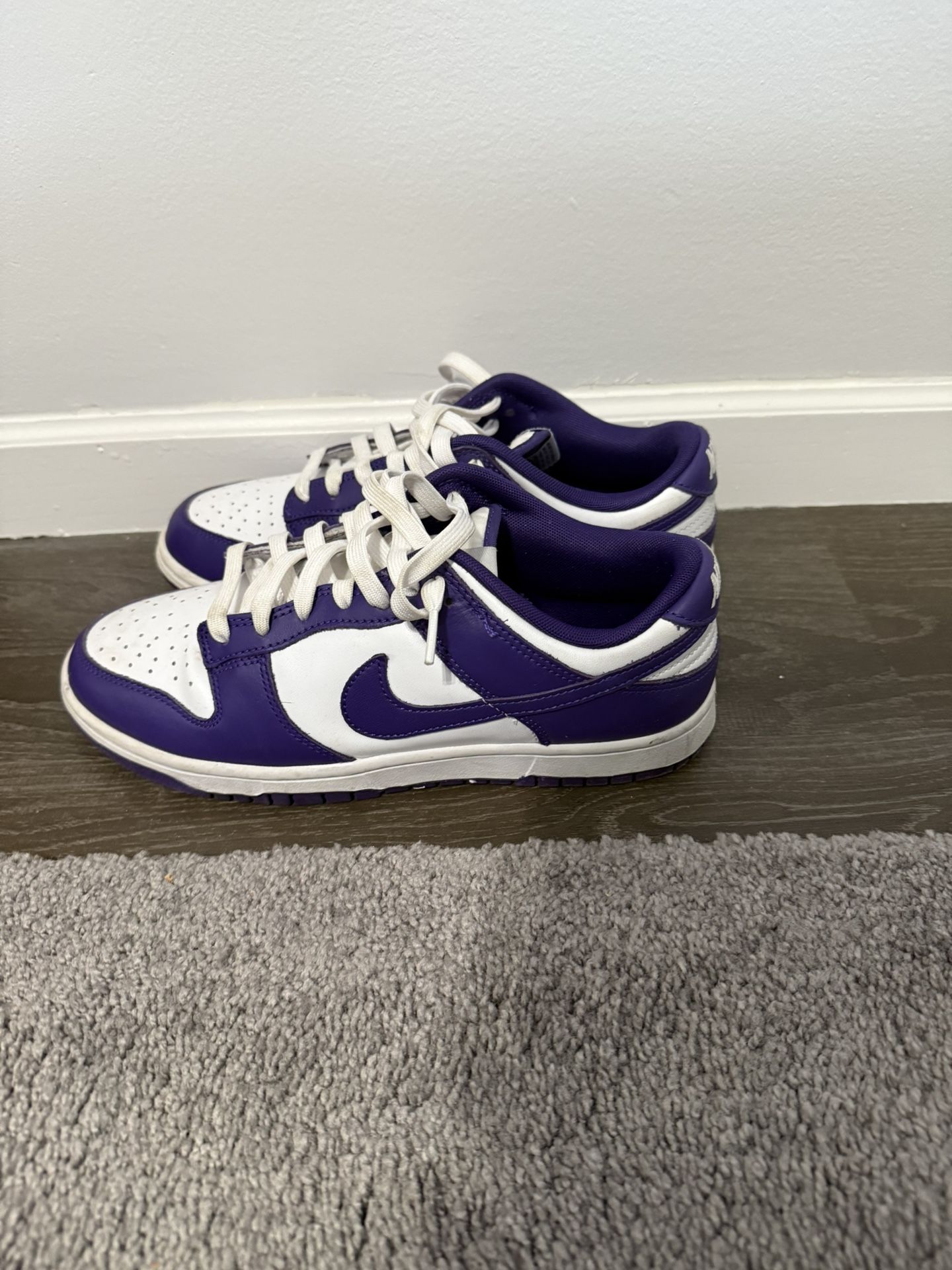 Championship Purple White And Purple Nike Dunks Nike Dunks Low
