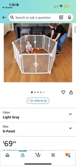 Toddleroo by North States - Superyard Baby Play Yard: Freestanding 6-Panel Baby Playpen - Indoor or Outdoor Use - Made in USA - Encloses Up to 18.5 Sq