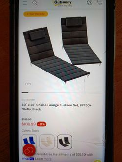 Lounge chair cushions